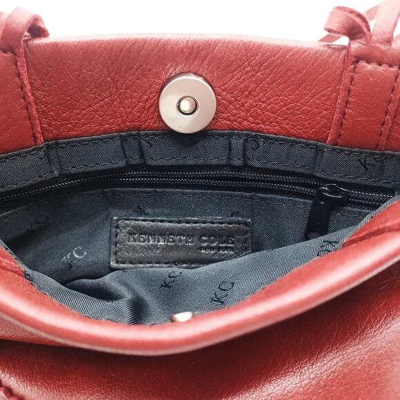 RARE VINTAGE RED FRINGE LEATHER MINI TOTE — WESTERN Y2K COWGIRL GLAM - Picture 15 of 15